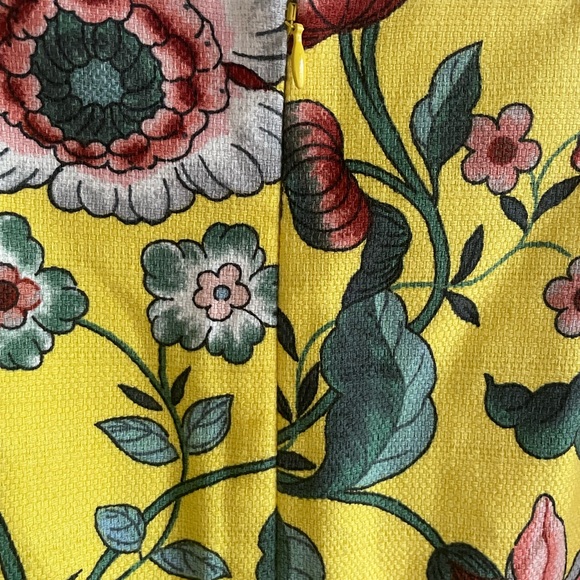 LOFT Yellow Floral Skirt Size 14 - Picture 7 of 7